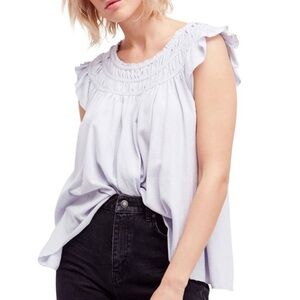 WE THE FREE Coconut Gathered Basic T-shirt - size large